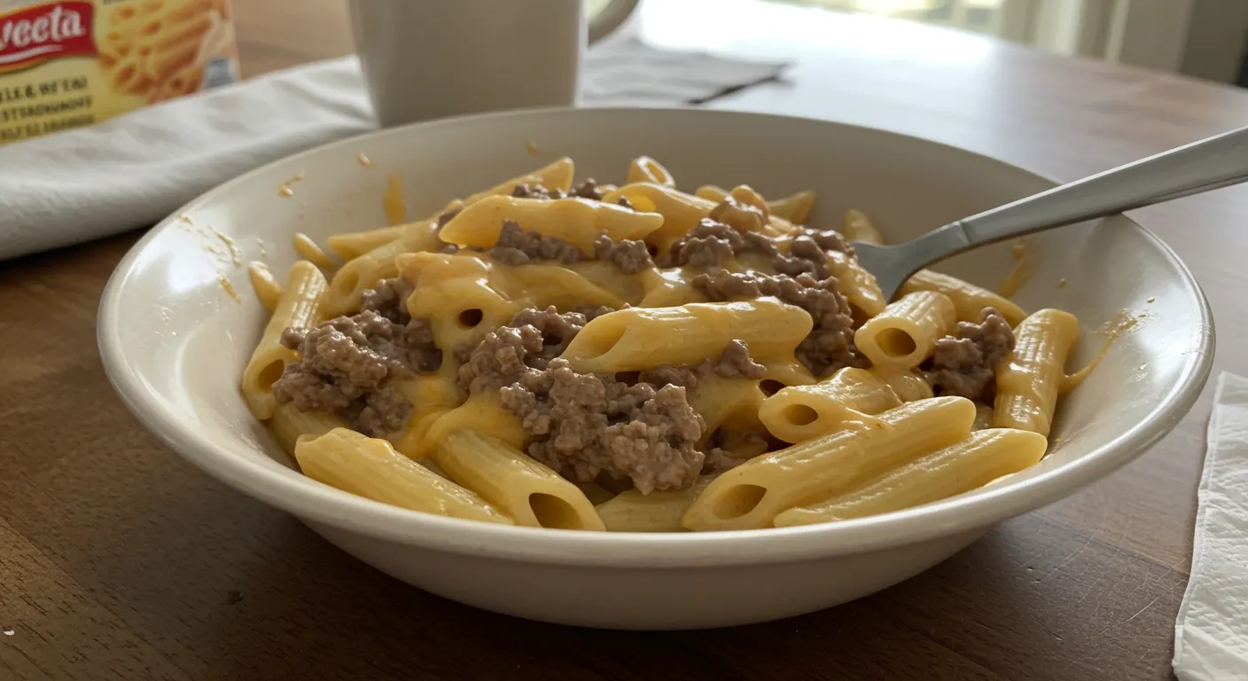 Creamy Velveeta Beef Stroganoff and Penne Pasta: Ultimate Comfort Food Perfection - secondary view
